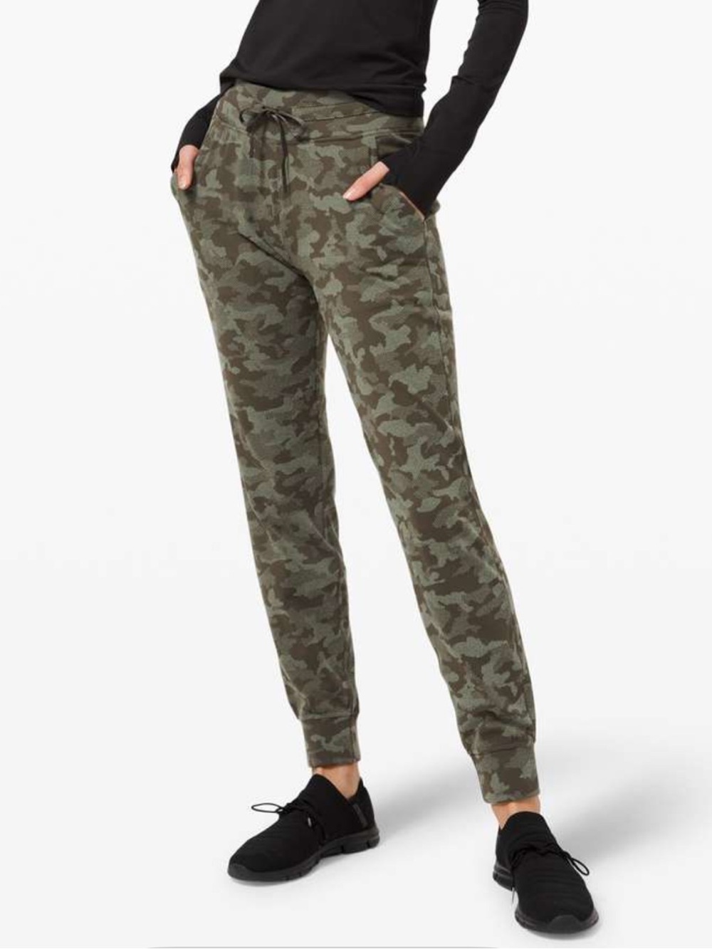 Lululemon Ready to Rulu Jogger 29" Heritage Camo Dark Olive Green Twill Size 8